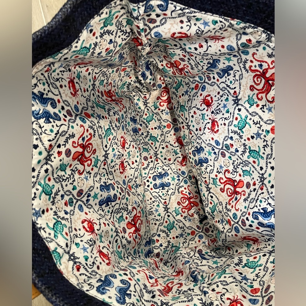 NWT Vera Bradley Front Pocket Straw Tote bag - Picture 5 of 9